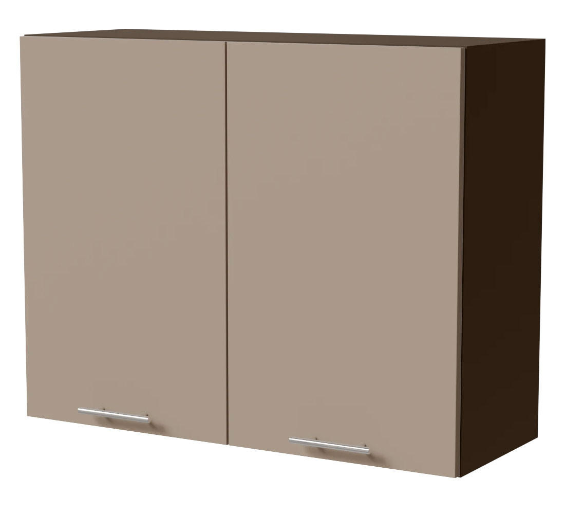 KÜCHENHÄNGESCHRANK Brerra W3/90 Lava / RAL 1019 graubeige Matt 90 / 32,5 / 72cm - Dunkelgrau/Graubraun, Holz/Holzwerkstoff (90/72/32.5cm) - Feldmann-Wohnen