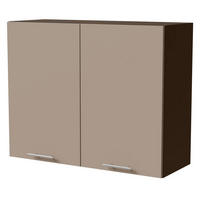 KÜCHENHÄNGESCHRANK Brerra W3/90 Lava / RAL 1019 graubeige Matt 90 / 32,5 / 72cm - Dunkelgrau/Graubraun, Holz/Holzwerkstoff (90/72/32.5cm) - Feldmann-Wohnen