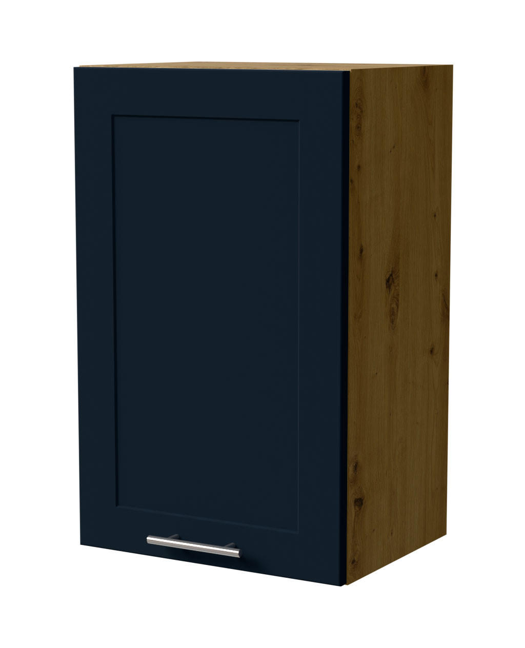 Feldmann-Wohnen Hängeschrank Dunkelblau, Eiche Artisan 45x72x32.5 cm