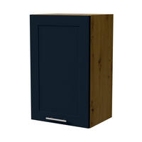 HÄNGESCHRANK Oslo W2/45 Eiche Artisan / Indigo Matt 45 / 32,5 / 72cm - Eiche Artisan/Dunkelblau, Holz/Holzwerkstoff (45/72/32.5cm) - Feldmann-Wohnen