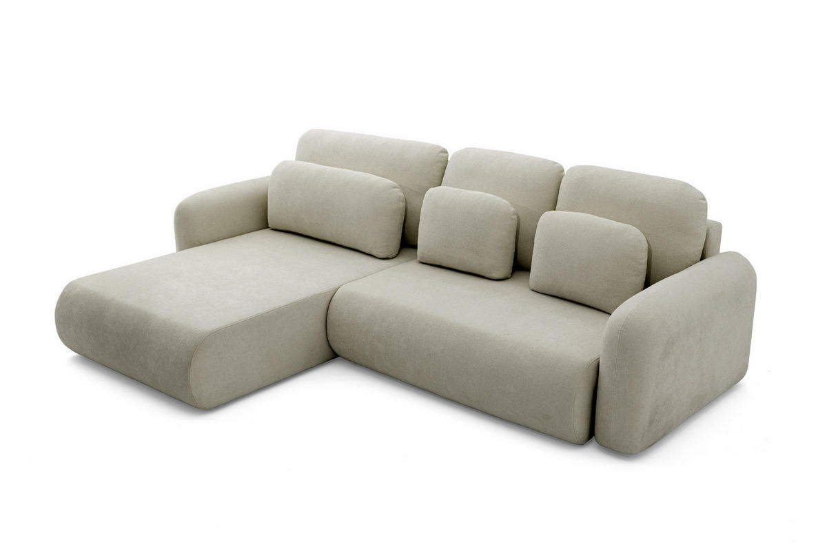 ECKSOFA NEST Universal mit Liegeflache 157x240 cm - Olivgrün, Textil (280/187cm) - Muffo