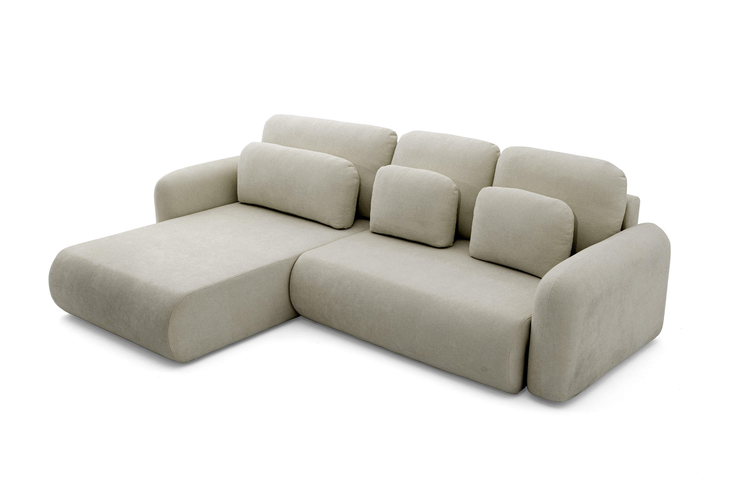 Thumbnail - Muffo Ecksofa, Olivgrün, Textil, 280x187 cm, Wohnzimmer, Sofas & Couches, Wohnlandschaften, Ecksofas