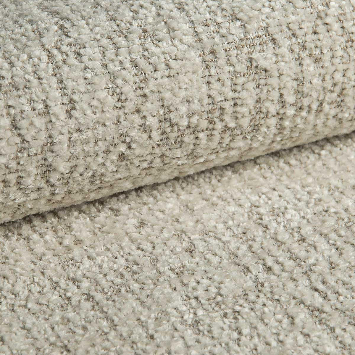 ECKSOFA Fabio mit Bettkasten, Strukturiert Ecru 255/165/91 cm - Ecru/Schwarz, Textil (255/165cm) - WFL GROUP