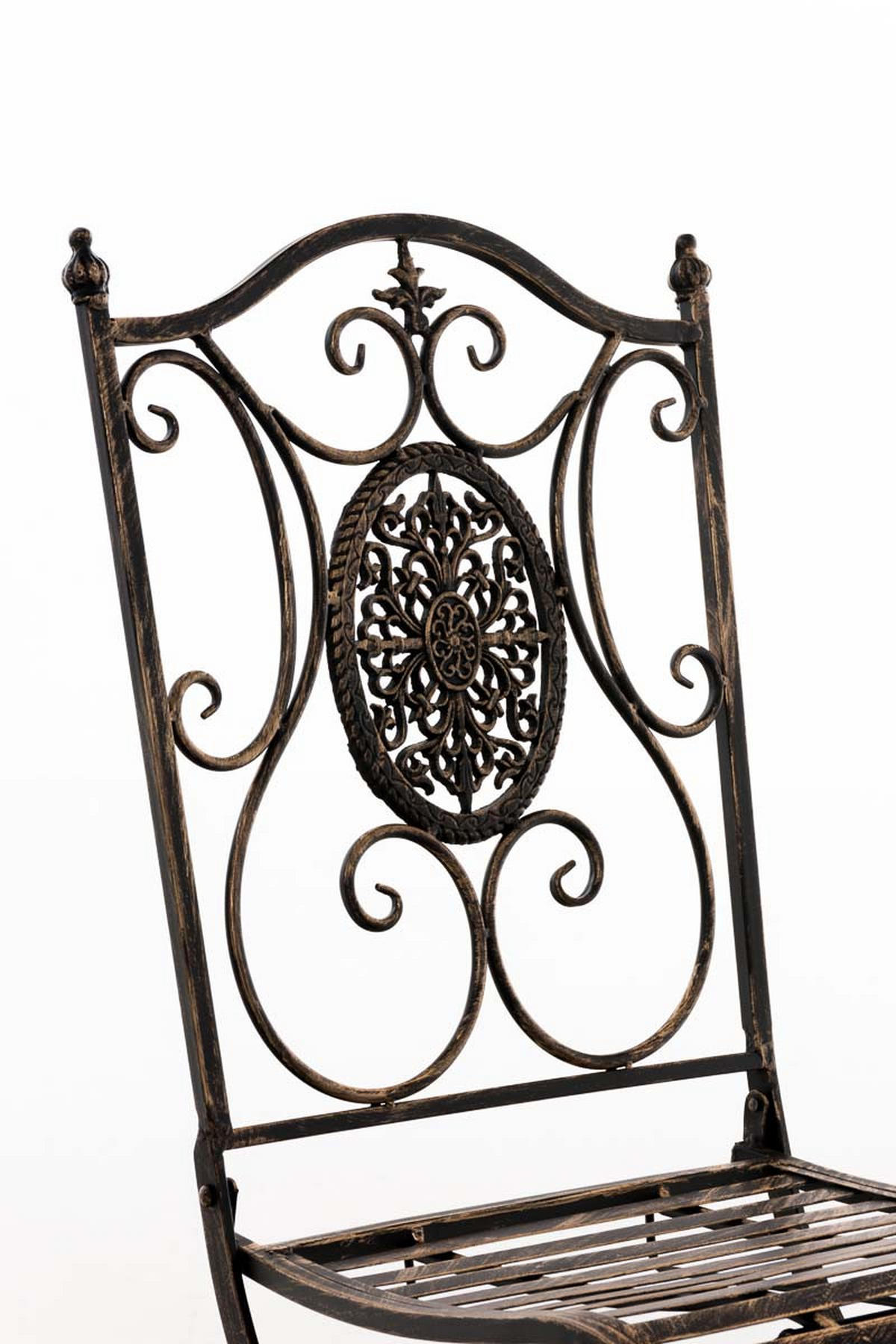 BALKONSET Bistroset Rizar Metall Bronze 2 Personen - Bronzefarben, Metall - DELUKE