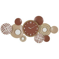 WANDDEKORATION mit Uhr 7,6/127,6/61 cm - Multicolor, Metall (127.6/61/7.6cm) - Mauro Ferretti