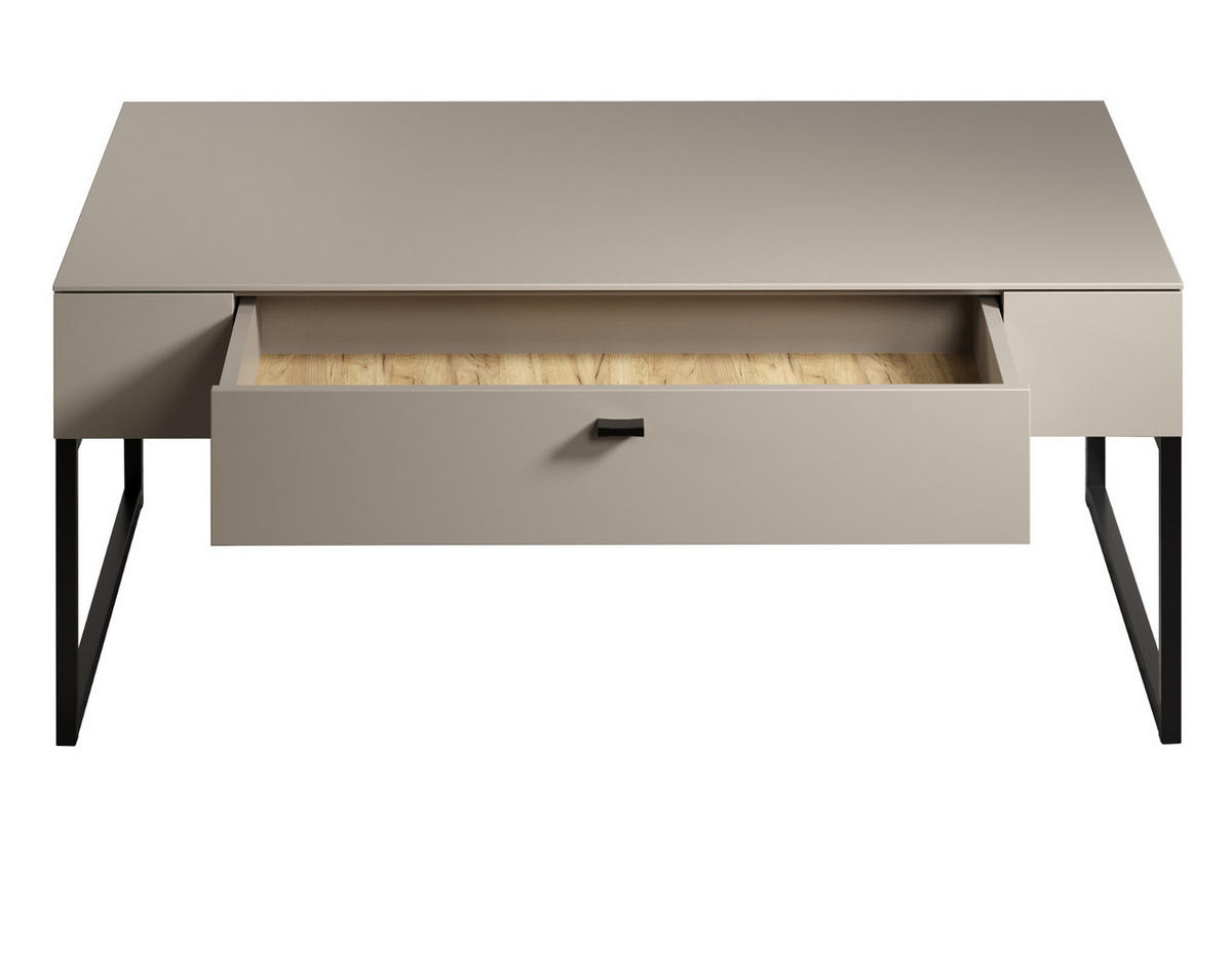 COUCHTISCH Kaschmir 110 cm, Wohnzimmertisch mit Schublade mit Soft-Close - Kaschmir, Holzwerkstoff/Metall (68/110/45cm) - Top.Furn