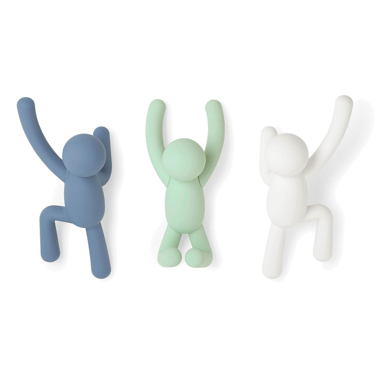 KLEIDERHAKEN Buddy, 3er Set, Pastell - Multicolor, Kunststoff (18.11/7.95/19.38cm) - Umbra