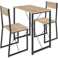 SITZGRUPPE Margate, mit höhenverstellbaren Kunststofffüßen, Industrial Holz hell, Eiche Sonoma - Naturfarben, Holzwerkstoff (80/90/138cm) - tectake