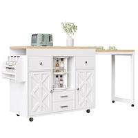 BARTISCH ausziehbar 110-180 cm Weiß MDF - Weiß, Holz (40/91/180cm) - Beauniv