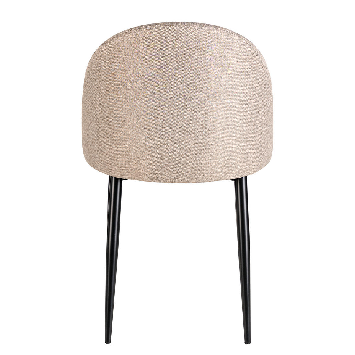 POLSTERSTUHL - 2er-Set - Webstoff / Eisen - Beige, Textil/Metall (49/81/51cm) - home24