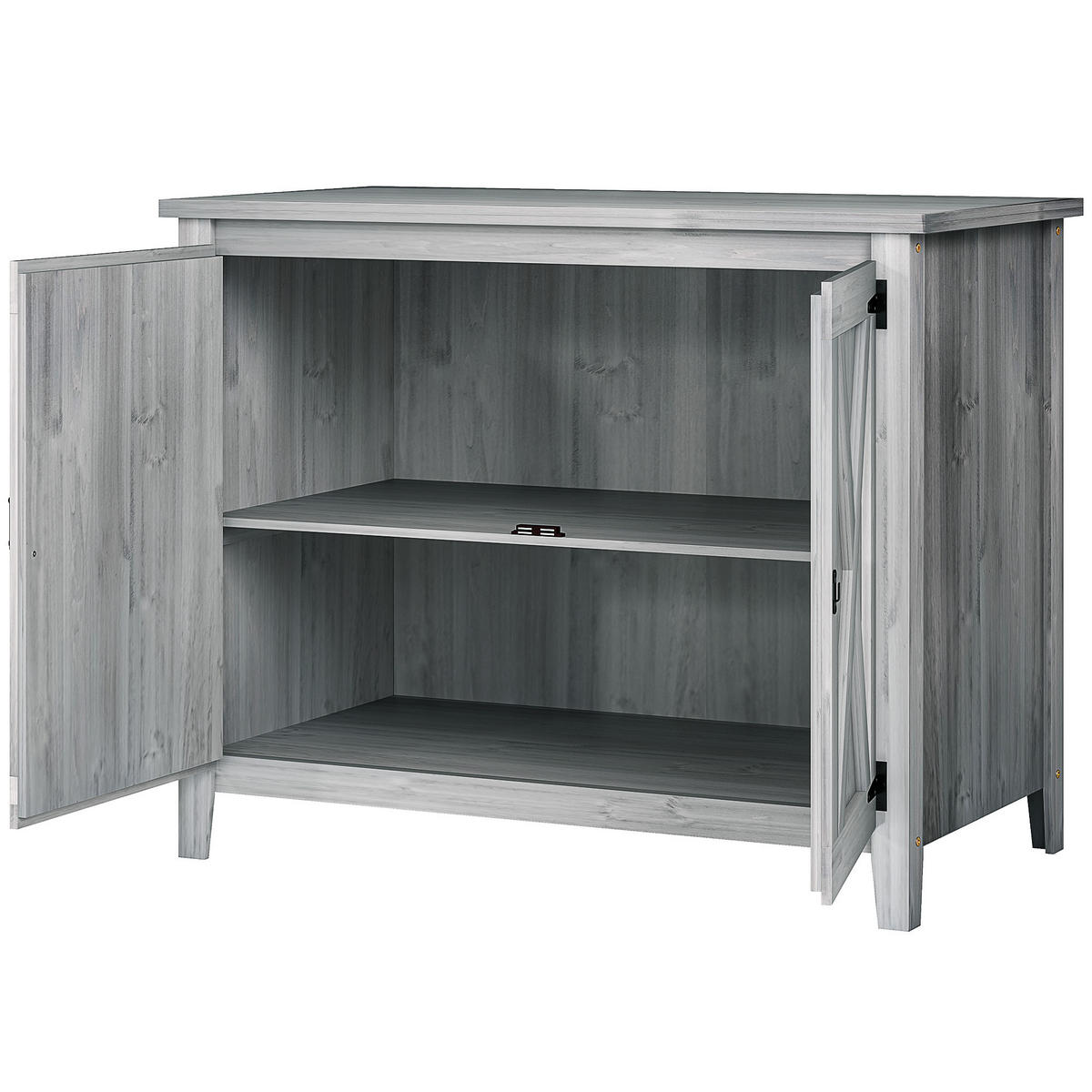 GARTENSCHRANK DE-09245 Hellgrau - Hellgrau, Holz (60/88.5/110cm) - ComfortXL