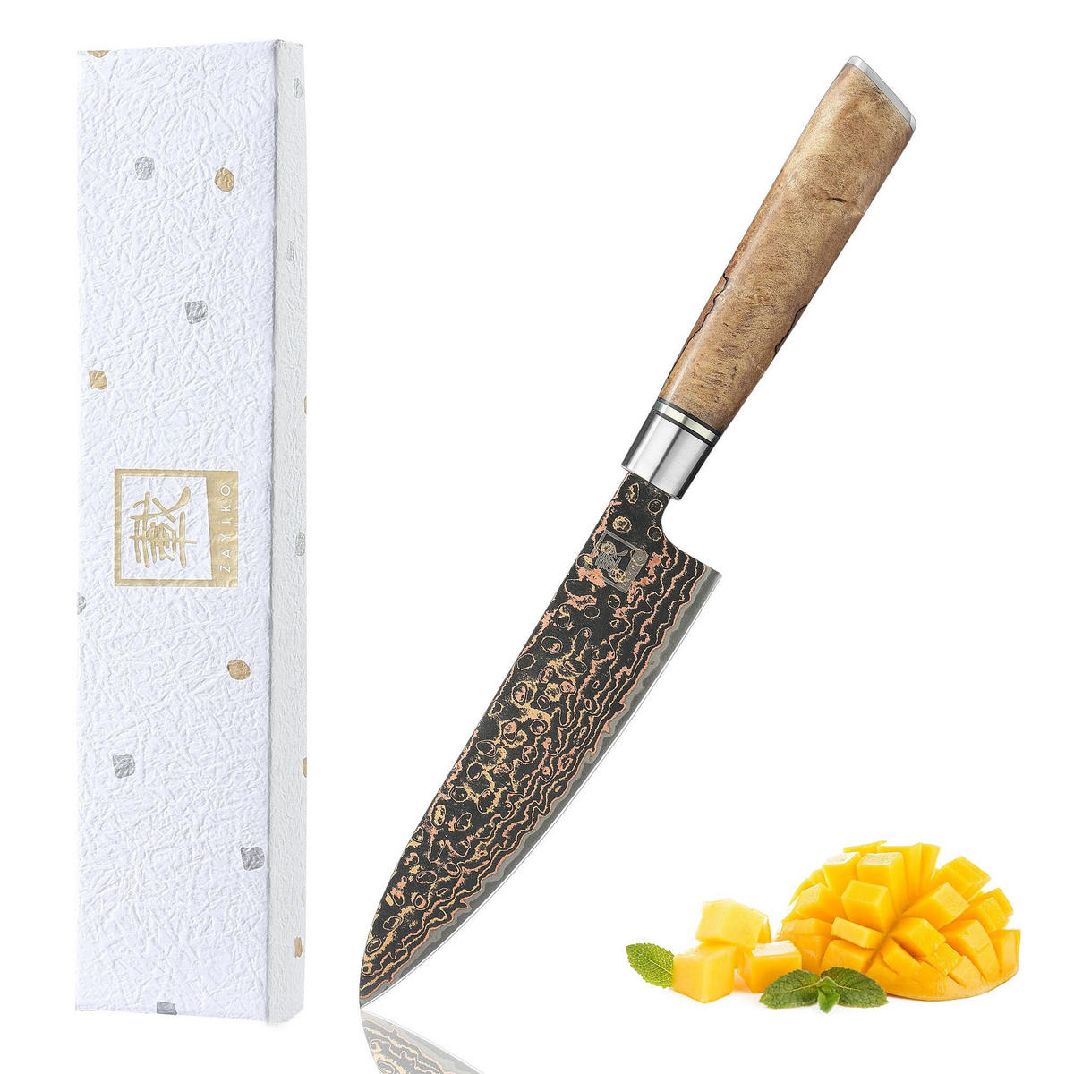 ALLZWECKMESSER 14 cm - Ahornfarben, Holz/Metall (26cm) - Zayiko