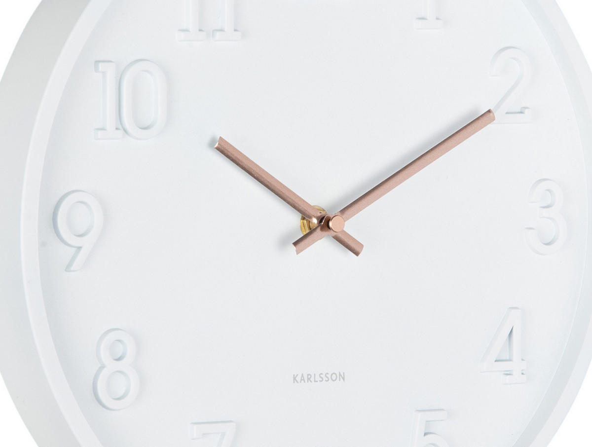 WANDUHR Calma 3.8/30/30 cm - Weiß, Kunststoff (30/30/3.8cm) - Karlsson