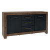 SIDEBOARD Adam Holz und Schwarz - Schwarz, Holzwerkstoff (160/85/45cm) - Petits-meubles