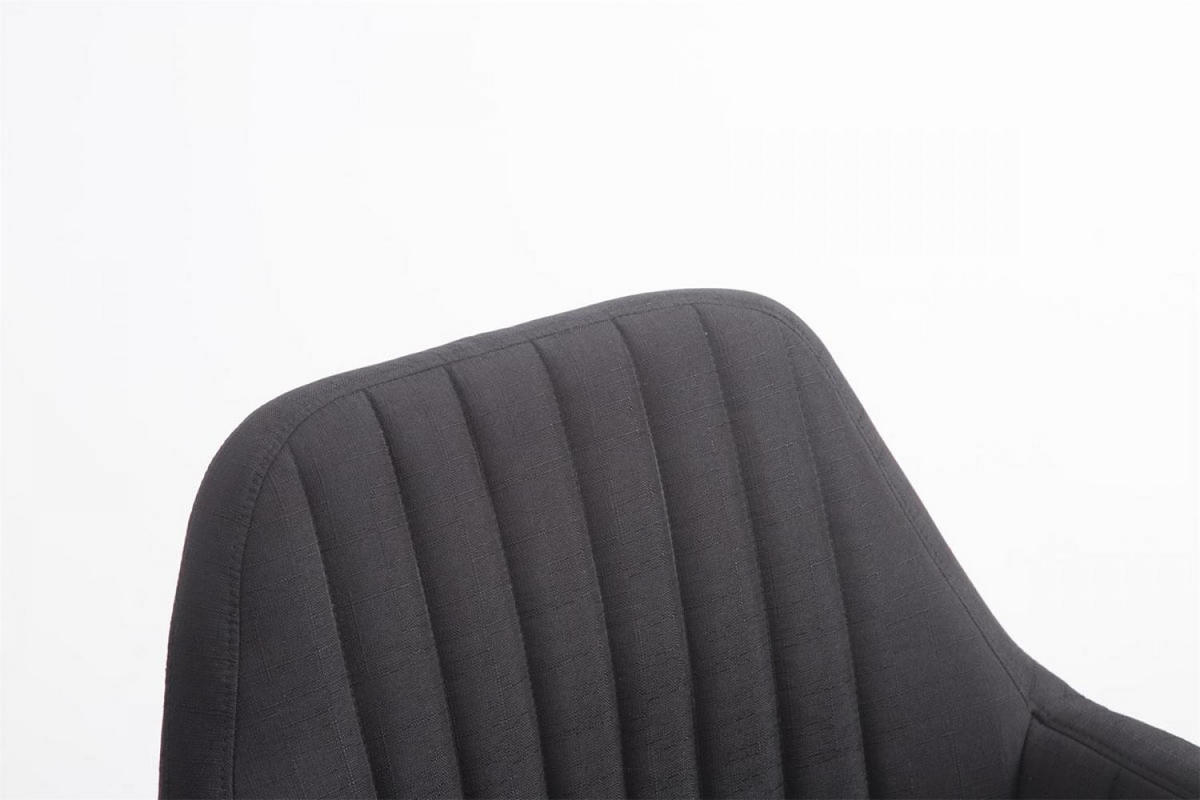 ARMLEHNENSTUHL Stoff schwarz - Eukalyptusholzfarben/Schwarz, Holz/Textil (67/93/58cm) - CLP