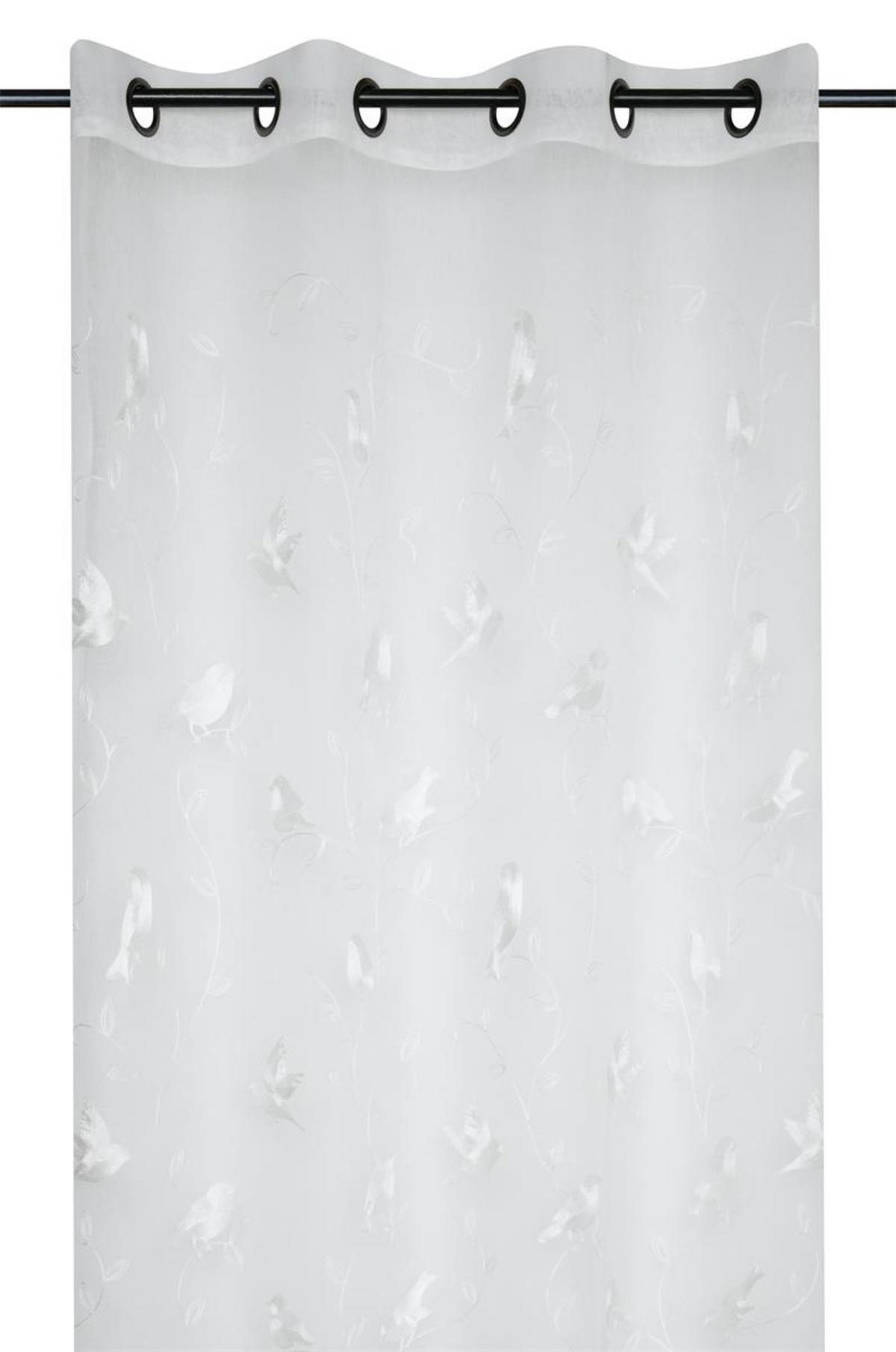 VORHANG Scarlett 140/260 cm - Weiß, Textil (140/260cm)