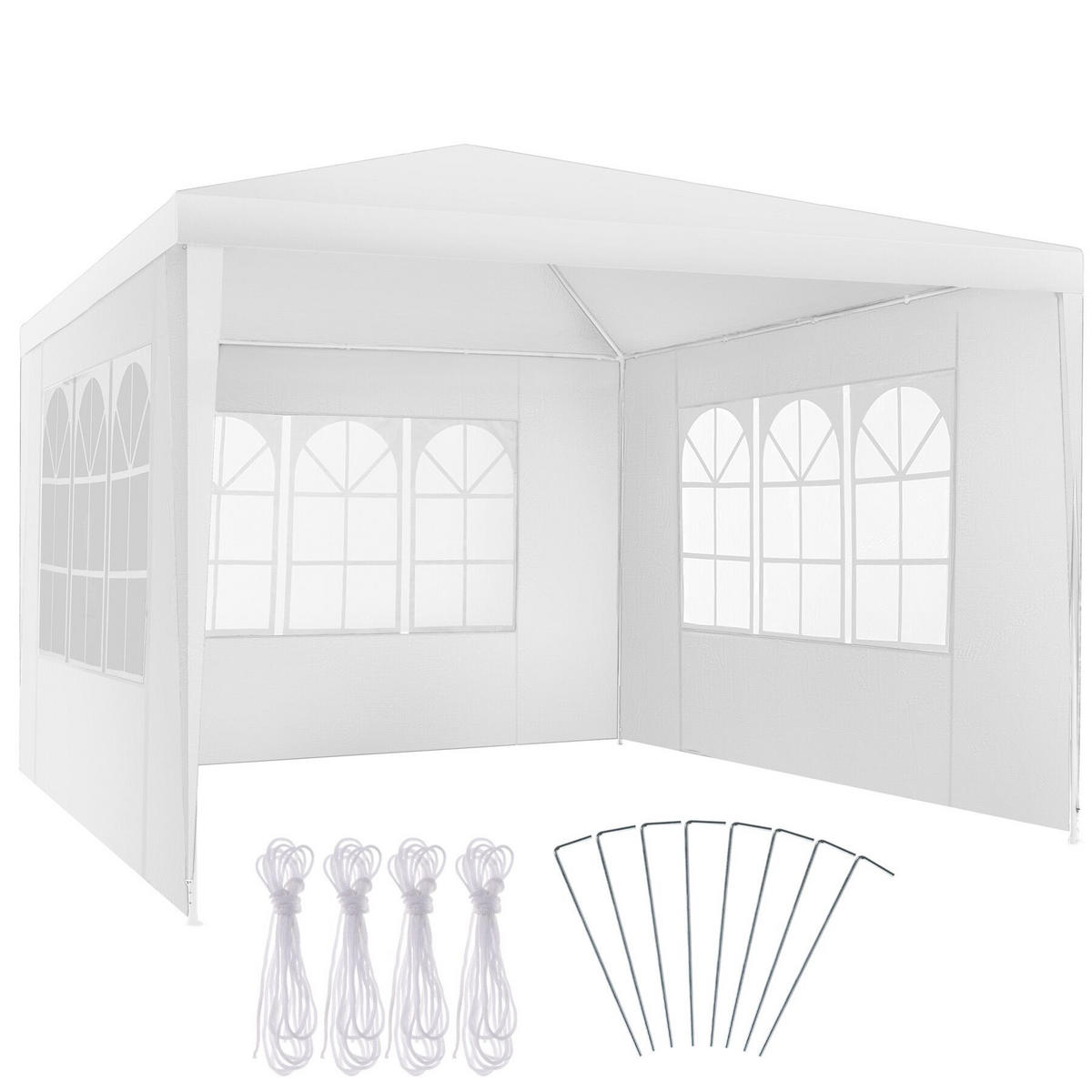 PAVILLON Barinas,wasserdicht,weiß - Weiß, Kunststoff (300/250/300cm) - tectake