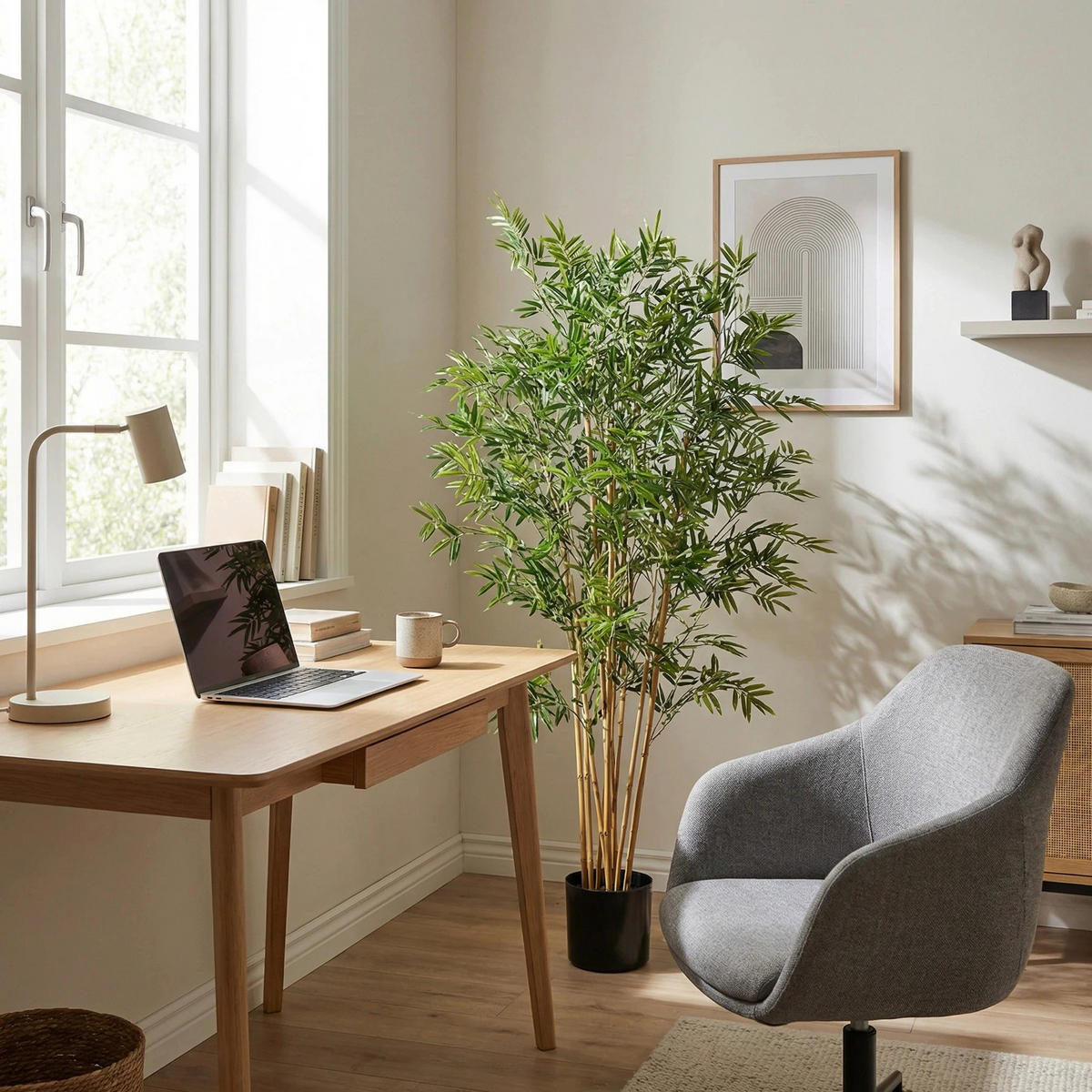 KUNSTBAUM Künstlicher Bambus - Mina 150 cm - Grün, Kunststoff (150cm) - aplanta