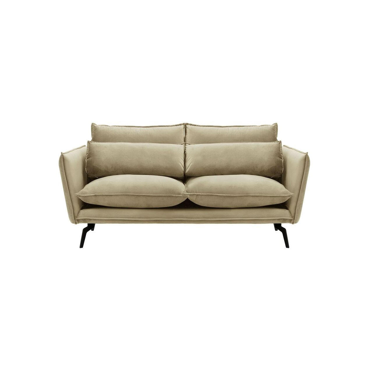 SOFA Layla 2,5-Sitzer-Velluto 3 - Beige, Holz/Textil (197/95/98cm)