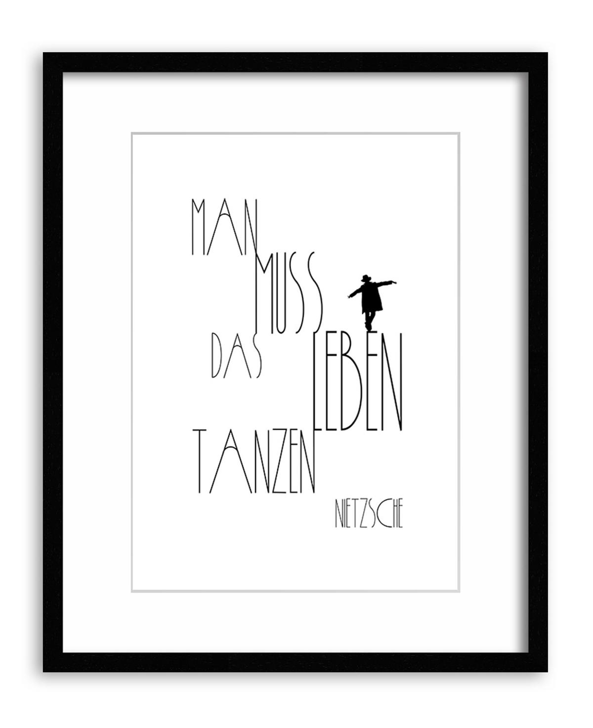 POSTER DIN A4 21x29,7 cm Spruch Zitat schwarz weiß - Weiß, Papier (21/29.7/2cm) - artissimo