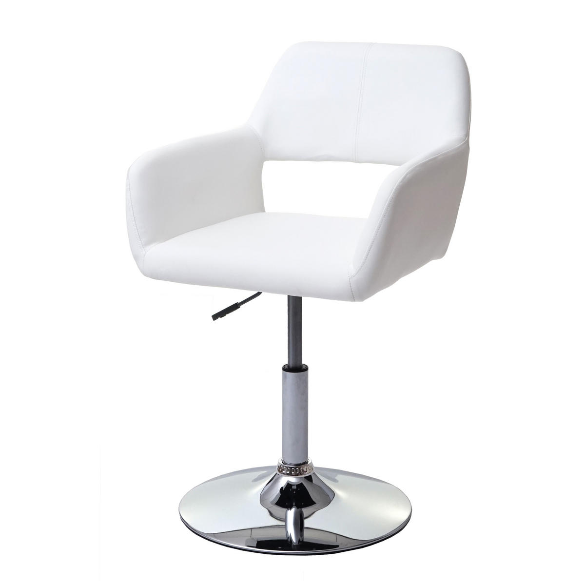 ESSZIMMERSTUHL Weiß, Silber 6er-Set - Silberfarben/Weiß, Textil (58/89/55cm) - MCW