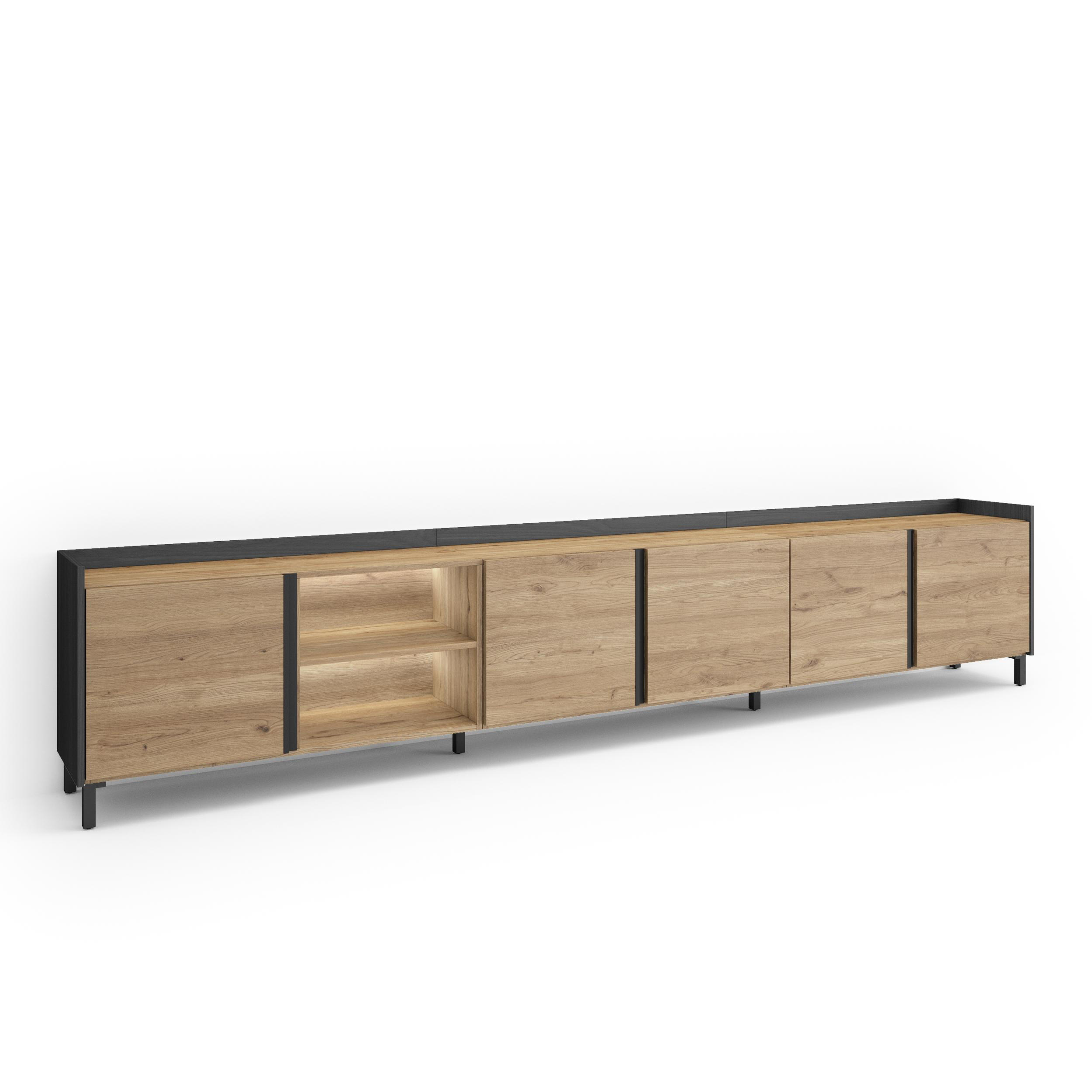 Skraut Home Lowboard, Eiche 309x61x35 cm