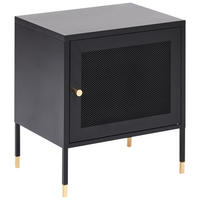 NACHTTISCH Schwarz/Gold Ossett - Goldfarben/Schwarz, Metall (45/50/35cm) - Beliani