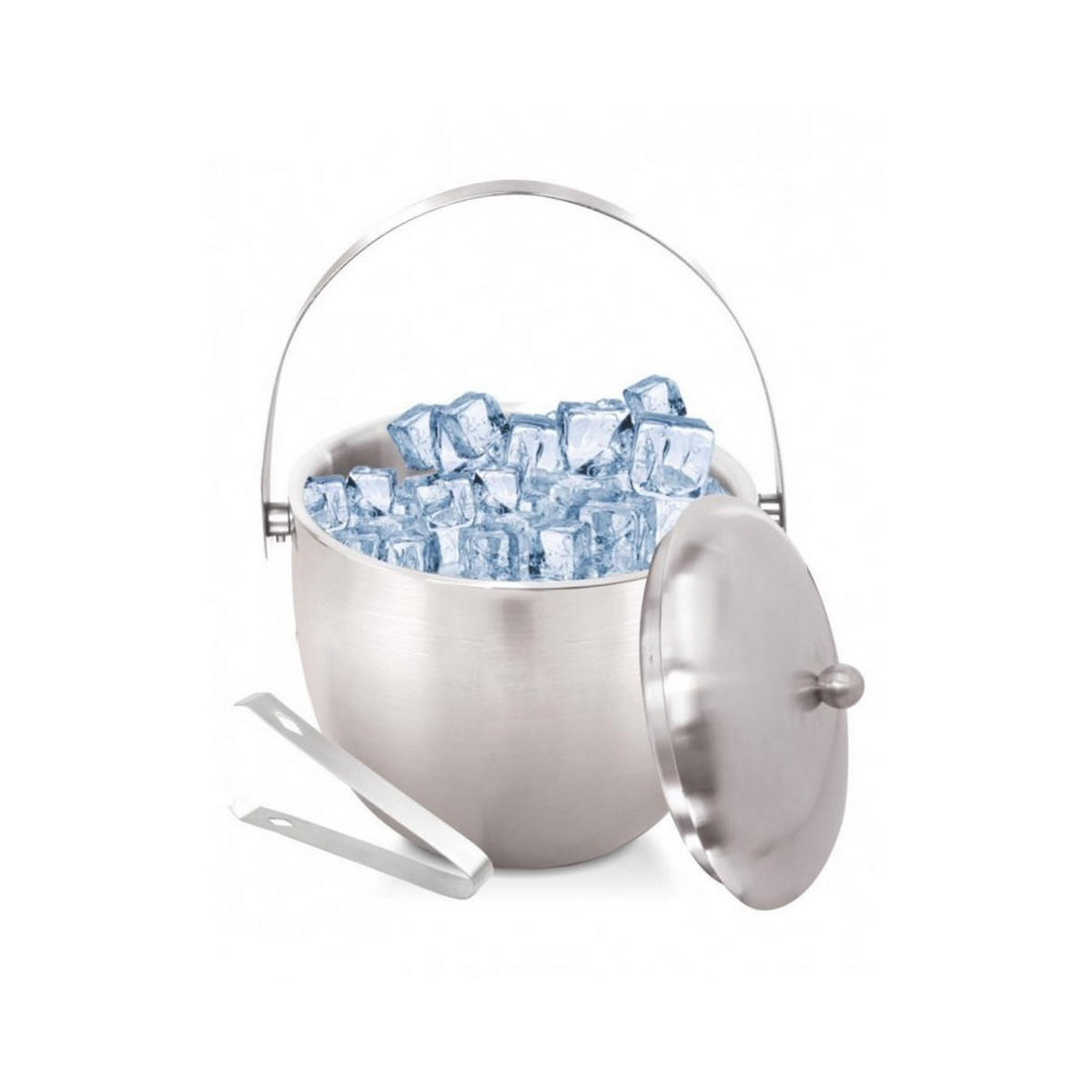 EISKÜBEL 1,75l 8129 - Silberfarben, Metall (16/16cm) - Kinghoff 