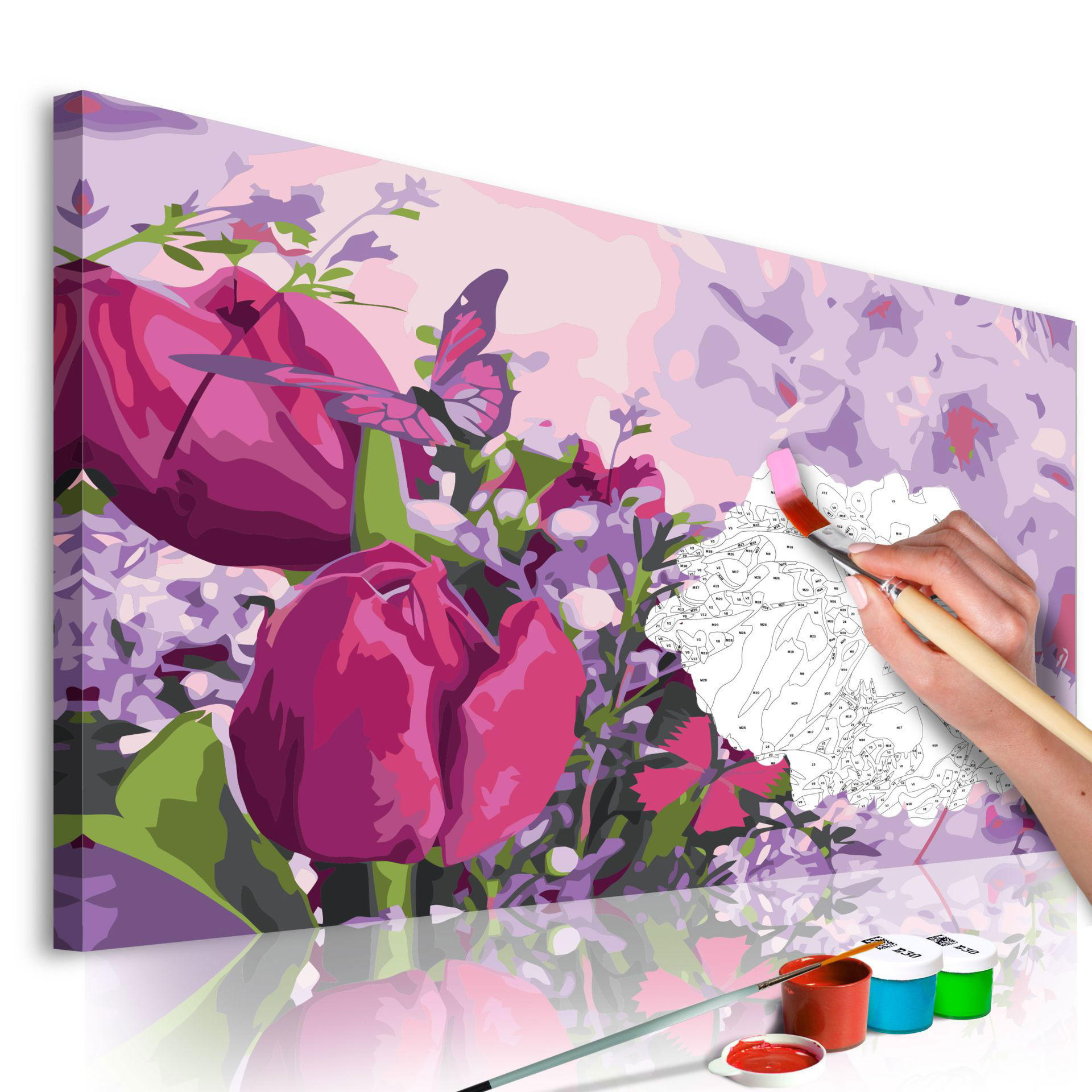 MALEN NACH ZAHLEN 50/40 cm - Multicolor, Textil (1.4/40cm) - KUNSTLOFT