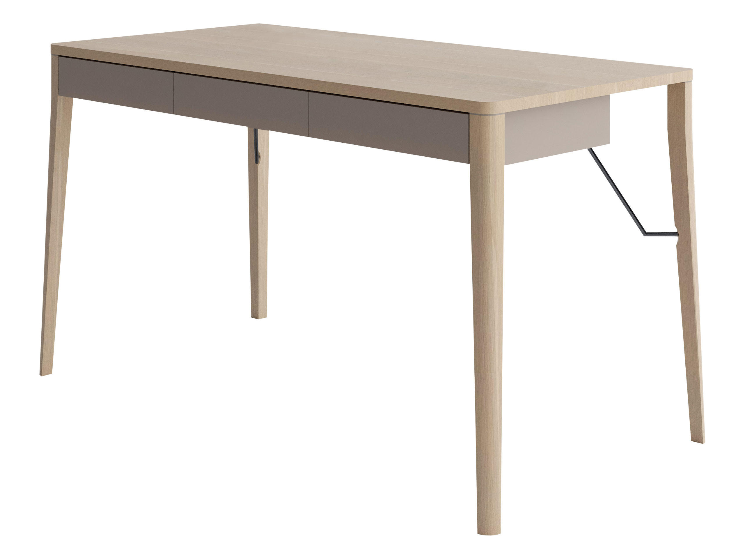 SCHREIBTISCH Match 3S MK01 - Eichefarben/Beige, Holz/Holzwerkstoff (71/139/77cm) - MIRJAN24