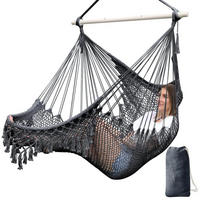 HÄNGESESSEL Dunkelgrau 240 x 80 cm - Anthrazit, Textil (100/80/150cm)