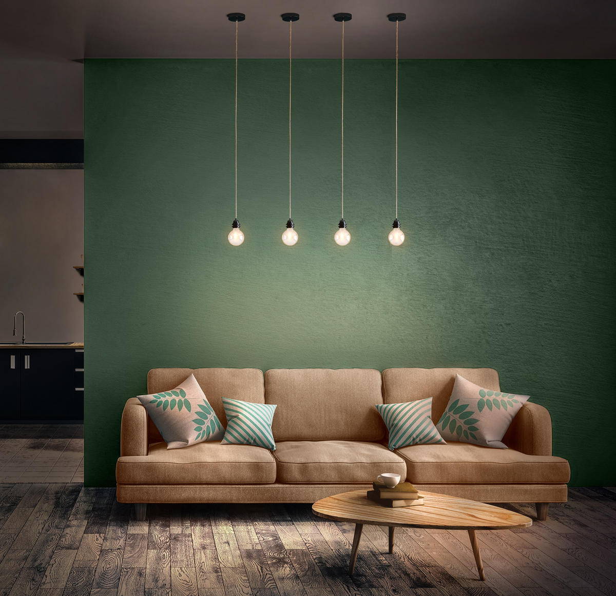 PENDELLEUCHTE Hang 1 Flammig Retro - Naturfarben, Naturmaterialien (250/1/250cm) - HOOPZI