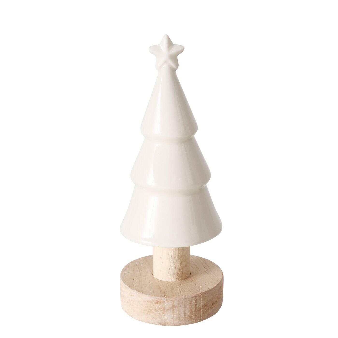 WEIHNACHTSBAUM Keramik 15 cm - Weiß, Keramik (5.5/15/5.5cm)