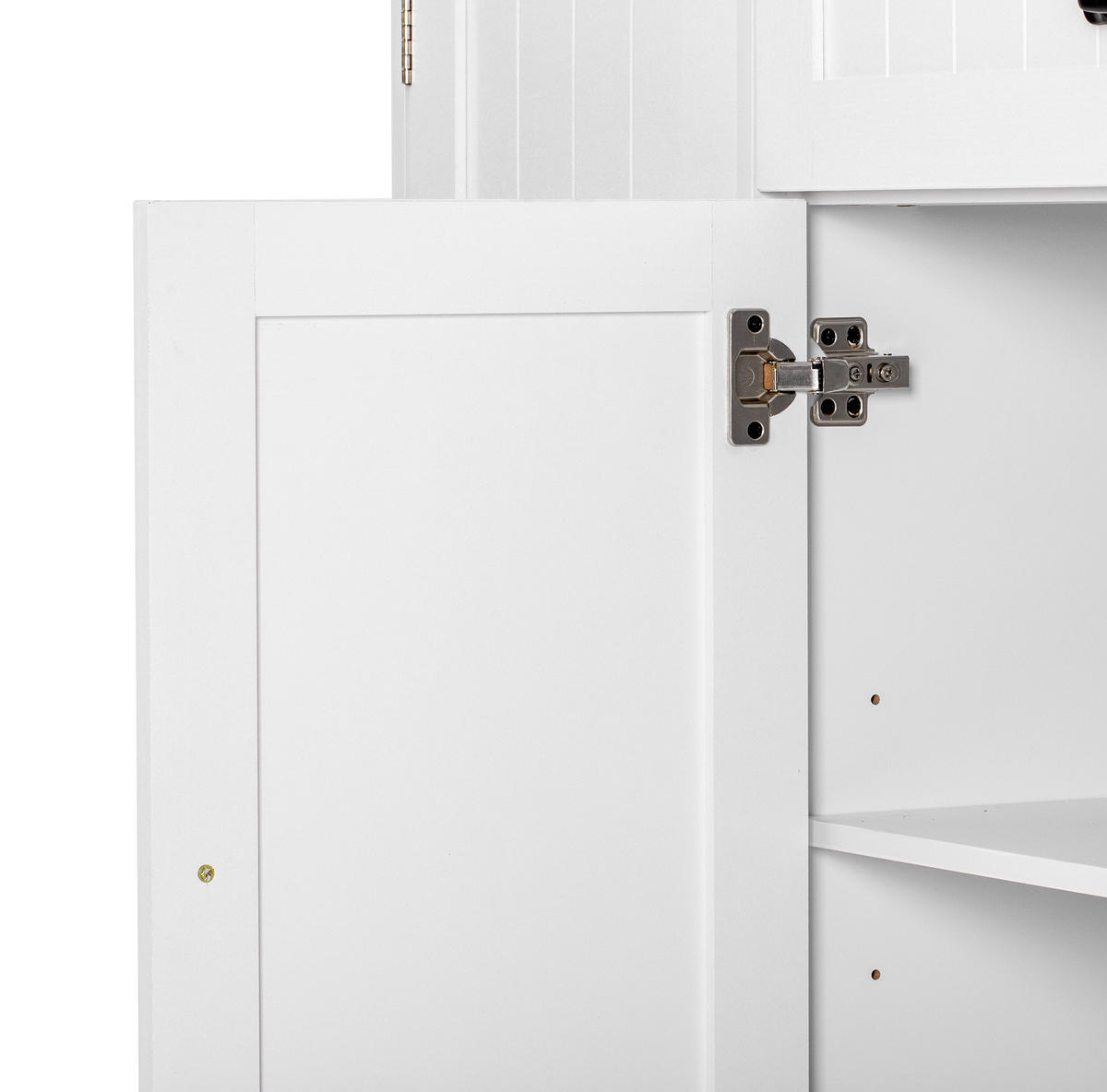 GESCHIRRSCHRANK 104x40x84 cm Weiß mit Schublade - Weiß, Holzwerkstoff (40/84/107cm) - Modfu