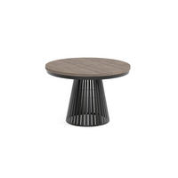 ESSTISCH Cone Bis - Sandfarben/Schwarz, Holzwerkstoff/Metall (120/120/76cm) - Meblini