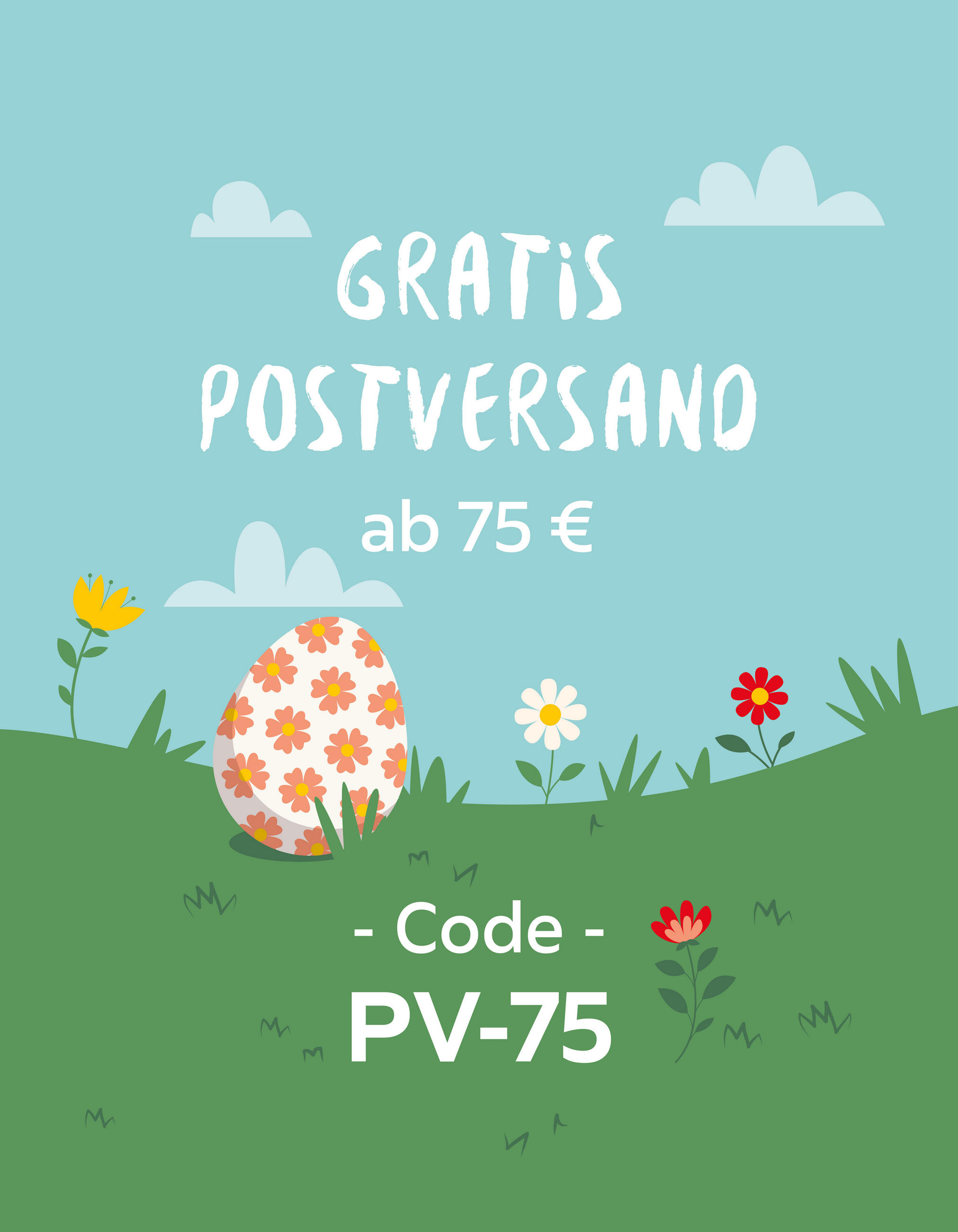 Gratis Postversand ab 75€ - Code: PV-75