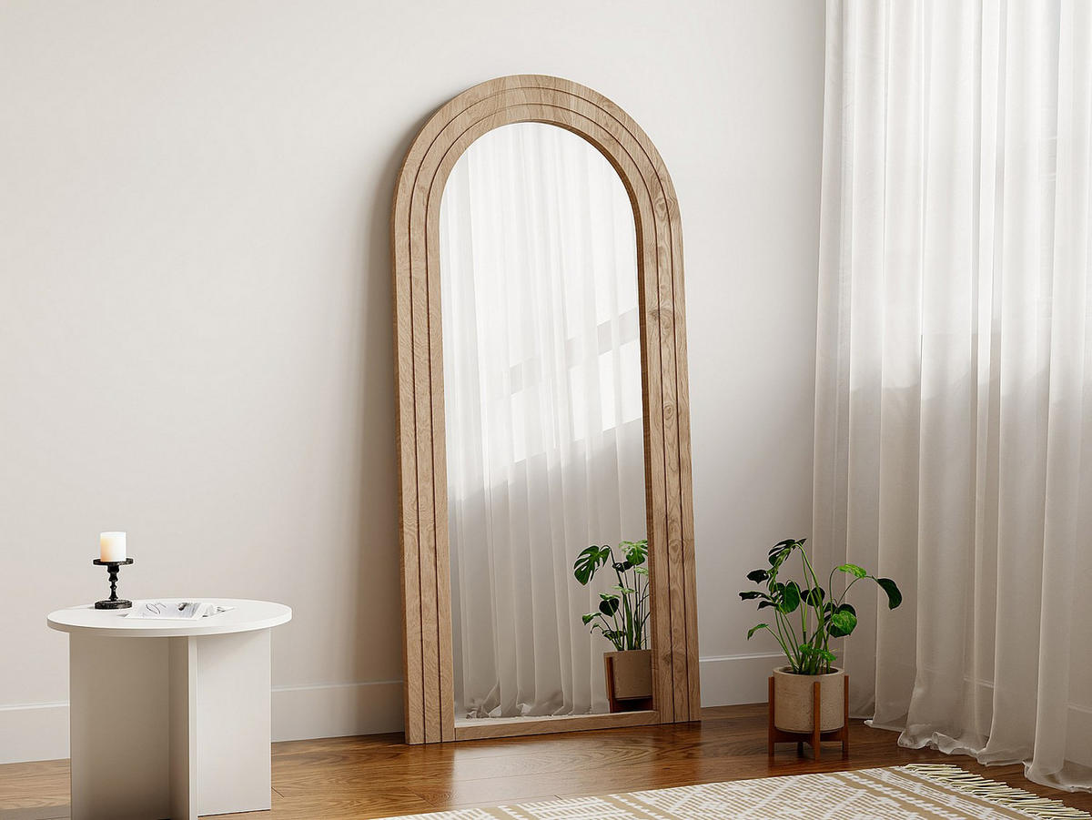 WANDSPIEGEL - 70 x 3 - holz - naturfarben hell Anshun - Naturfarben, Holz (70/150/3cm) - Vente-Unique