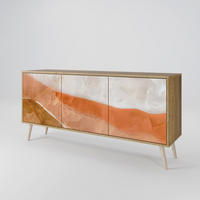 SIDEBOARD SANDHILLS SPLENDOUR, Eicheneffekt, 164,5x42x77,5 cm, 3 Türen - Eichefarben/Buchefarben, Holzwerkstoff/Buchenholz (164.5/77.5/42cm) - SpaceRebels