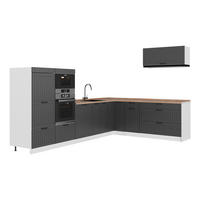 HÖRNKÖK Fame-Line, Mörkgrå/Vit, 327 x 227 cm, AP Oak - Vit/Mörkgrå, Träbaserade material (327/153.6/60cm) - Vicco