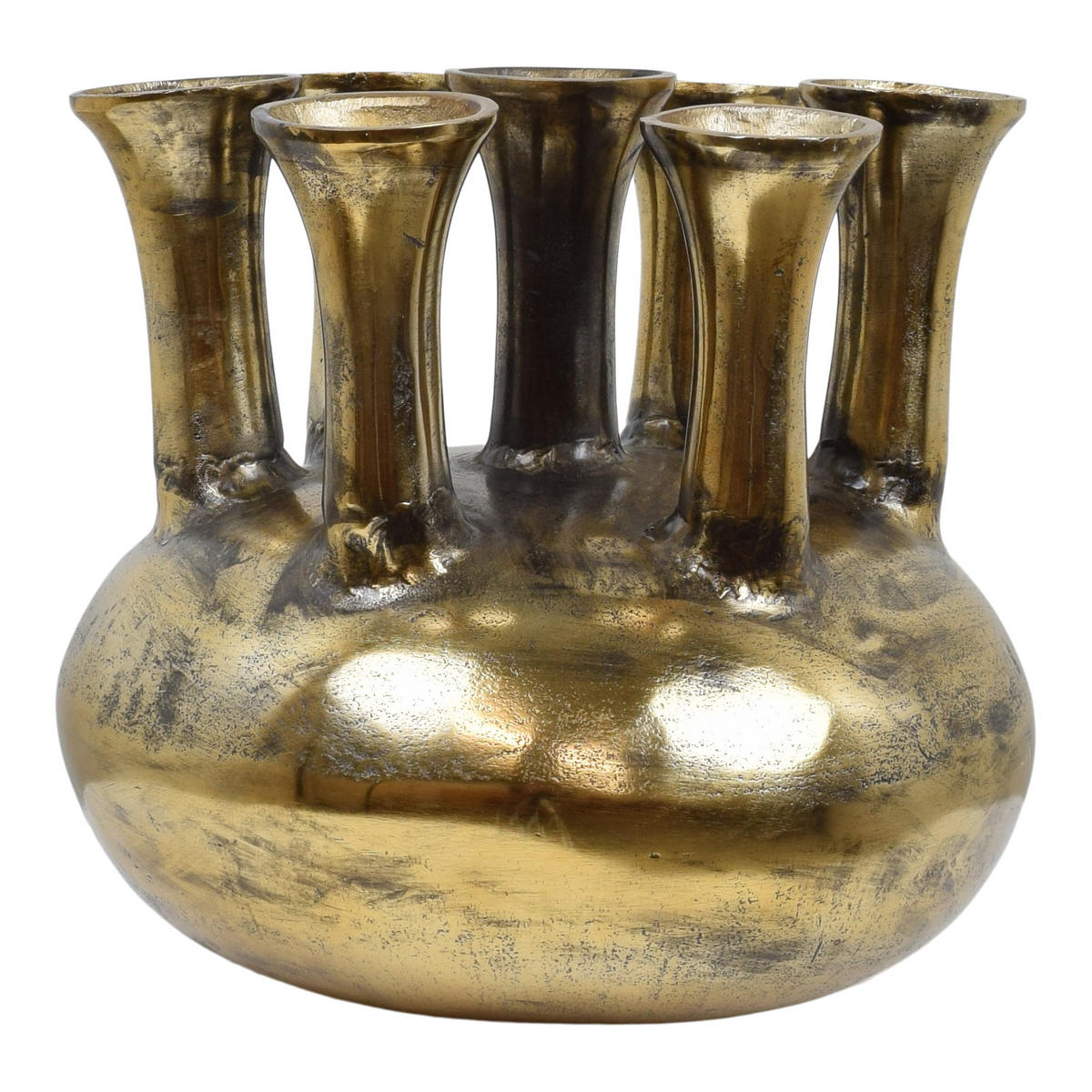 VASE Jenna Schwarz - Schwarz, Metall (32cm) - LOFT42