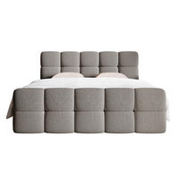 BOXBETT Cloudy Grau Boucle-Bezug 160/200 cm - Grau, Textil (160/200cm) - Selsey