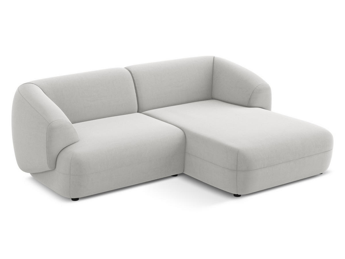 3-SITZER SOFA mit Schlaffunktion Samt Stoff Violett - Lila/Flieder, Holz/Textil (226/90/92cm) - Makamii
