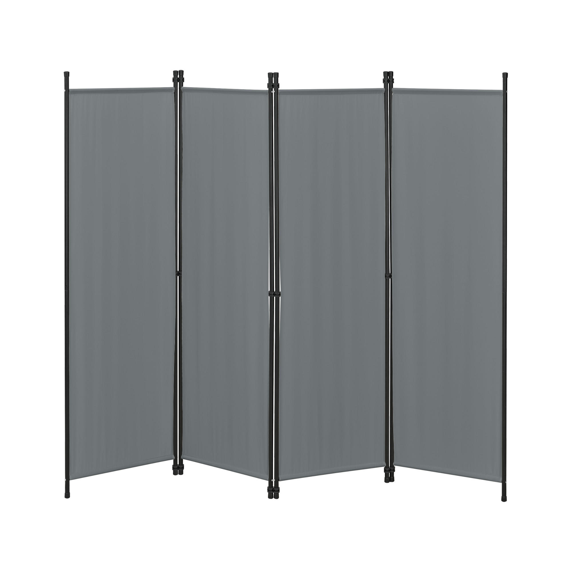 SICHTSCHUTZ Huesca - Dunkelgrau, Textil/Metall (200/2cm) - [en.casa]
