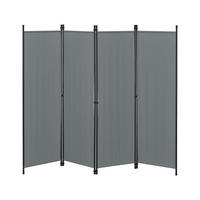 SICHTSCHUTZ Huesca - Dunkelgrau, Textil/Metall (200/2cm) - [en.casa]