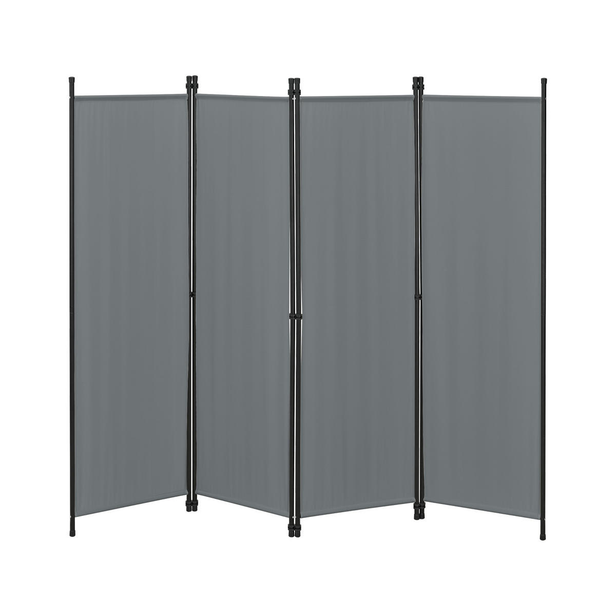 SICHTSCHUTZ Huesca - Dunkelgrau, Textil/Metall (200/2cm) - [en.casa]