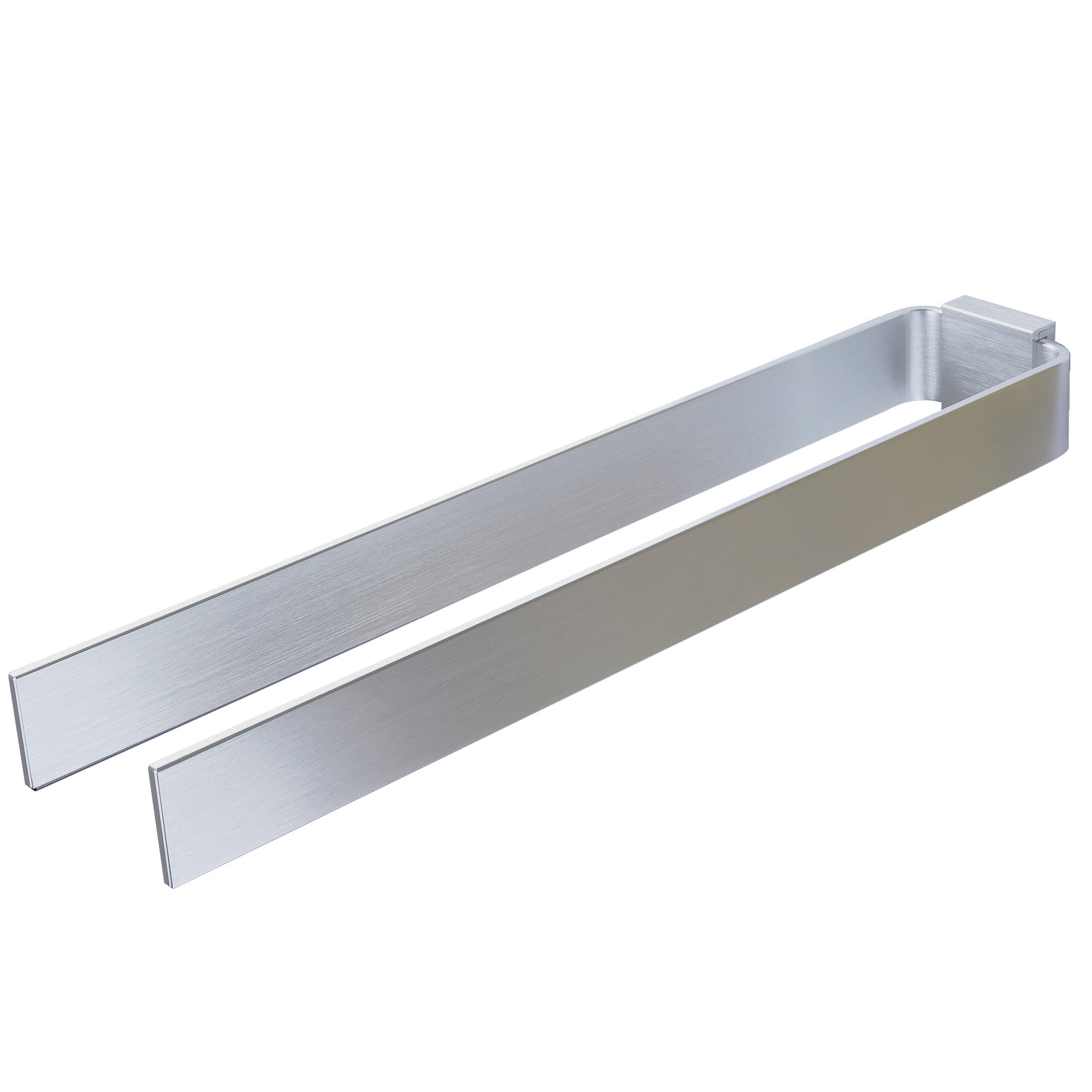 HANDTUCHHALTER ZWEIARMIG Schraubmontage Silber - Silberfarben, Metall (42/5/9cm) - Designfabrik Hamburg