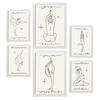POSTER Set Mit 6 Yoga Musen 2 A3 & A4 Weißer Rahmen - Weiß, Papier (29/3/42cm) - Nacnic