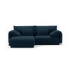ECKSOFA links Torino aus strukturiertem Stoff marineblau 3 Sitzplätze - Blau, Textil (170/220cm) - Micadoni