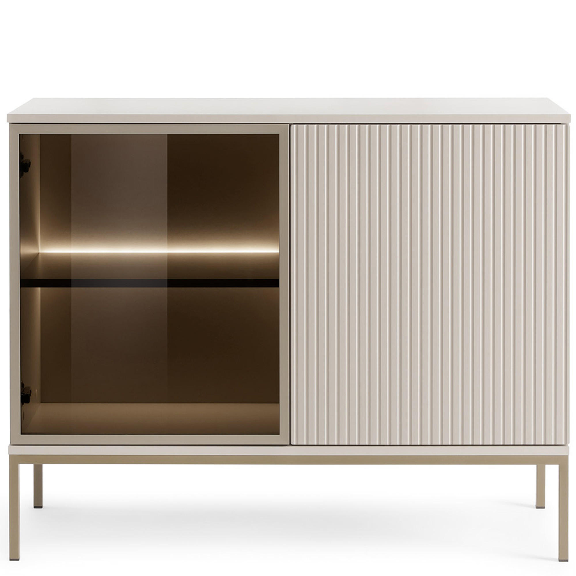 KOMMODE FONTE, Cremefarbig - Creme, Holzwerkstoff (104/83/39cm) - KONSIMO®