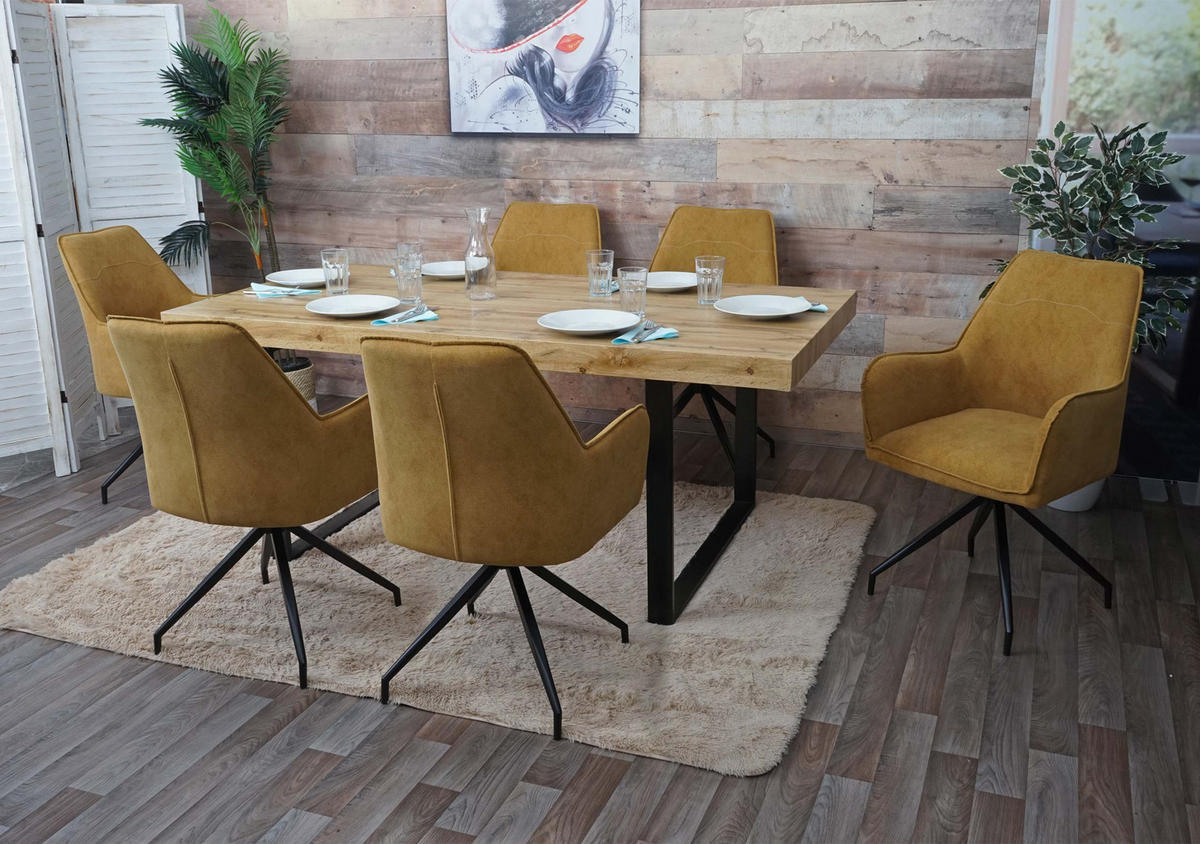 ESSZIMMERSTUHL Gelb - Gelb, Textil (59/91/60cm) - MCW